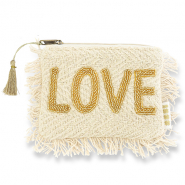 BY31® Trousse "Love" Beige-doré