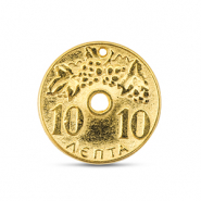 Breloques en métal DQ monnaie Doré (sans nickel)