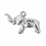 Breloques en métal DQ éléphant Argenté antique (sans nickel)