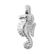 Breloques en métal DQ hippocampe Argenté antique (sans nickel)