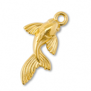 Breloques en métal DQ poisson Doré (sans nickel)