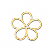 Breloques en métal DQ fleur Doré (sans nickel)