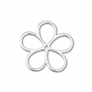Breloques en métal DQ fleur Argenté antique (sans nickel)