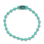 Apprêts colorés chaîne à billes avec fermoir Vert turquoise