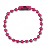 Apprêts colorés chaîne à billes avec fermoir Violet magenta