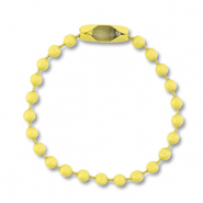 Apprêts colorés chaîne à billes avec fermoir Jaune clair