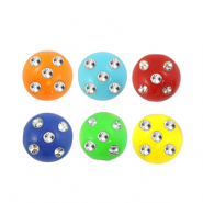 Perles acryliques effet strass Multicolore-argenté