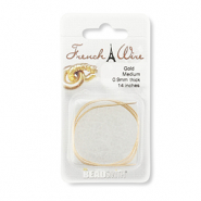 Beadsmith French wire medium 0.9mm Doré