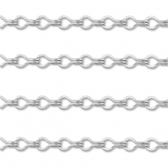 Apprêts en acier Inox chaîne maille jaseron en forme de goutte Argenté