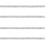 Apprêts en acier Inox chaîne maille jaseron plat Argenté