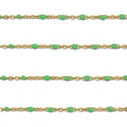 Apprêts en acier Inox chaîne maille jaseron 1mm Doré-vert