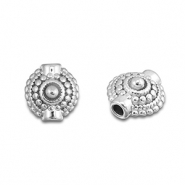 Perles en acier Inox à pois Argenté