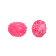 Perles en r&eacute;sine rondelles 12mm Rose