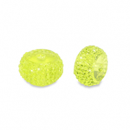 Perles en r&eacute;sine rondelles 6mm Vert clair