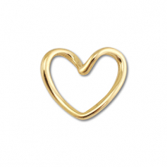 Apprêts en acier Inox connecteur coeur Doré