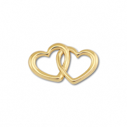 Apprêts en acier Inox connecteur coeur Doré