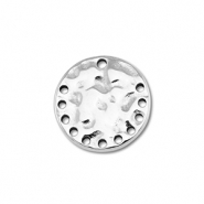 Breloques / connecteur en acier Inox rond Argenté