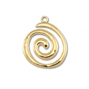 Breloques en acier Inox spirale Doré