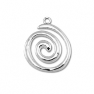 Breloques en acier Inox spirale Argenté