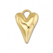 Breloques en acier Inox coeur Doré