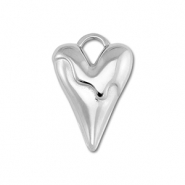 Breloques en acier Inox coeur Argenté