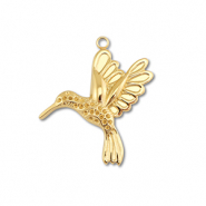 Breloques en acier Inox colibri Doré