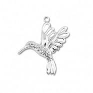 Breloques en acier Inox colibri Argenté