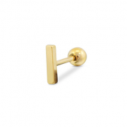 Piercing d&rsquo;oreilles en acier Inox Dor&eacute;