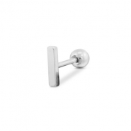Piercing d&rsquo;oreilles en acier Inox Argent&eacute;