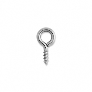 Apprêts en acier Inox vis avec boucle Argenté