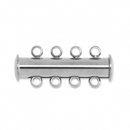 Apprêts en acier Inox fermoir aimanté multi-chaînes Argenté