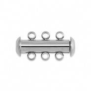 Apprêts en acier Inox fermoir aimanté multi-chaînes Argenté