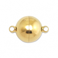 Apprêts en acier Inox fermoir aimanté balle 16mm Doré