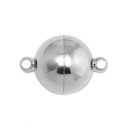 Apprêts en acier Inox fermoir aimanté balle 16mm Argenté