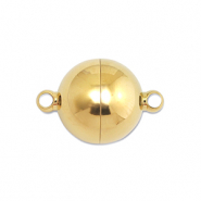 Apprêts en acier Inox fermoir aimanté balle 14mm Doré