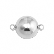 Apprêts en acier Inox fermoir aimanté balle 14mm Argenté
