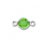 Appr&ecirc;ts en acier Inox connecteur rond Argent&eacute;-vert