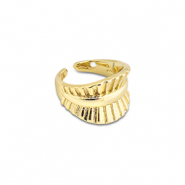 Boucles d'oreilles en acier inox ear cuff Dor&eacute;
