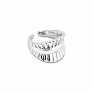 Boucles d'oreilles en acier inox ear cuff Argent&eacute;