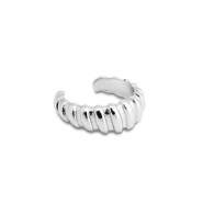 Boucles d'oreilles en acier inox ear cuff Argent&eacute;