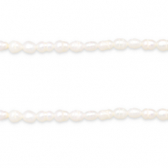 BQ Perles d'eau douce "grain de riz" 6x4mm Blanc naturel
