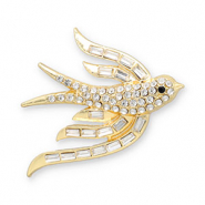 Broches hirondelle Doré-transparent-noir