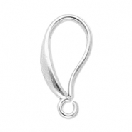 Apprêts en acier inox boucles d'oreilles crochet Argenté