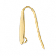 Apprêts en acier inox boucles d'oreilles crochet avec anneau Doré