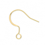 Apprêts en acier inox boucles d'oreilles crochet avec anneau Doré