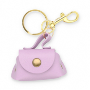 Porte-clés sac à main Violet lilas-doré