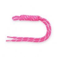 Porte-clés paracorde Rose foncé-blanc