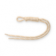 Porte-clés paracorde Beige-blanc
