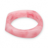 Bracelets jonc en r&eacute;sine Rose