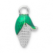Breloques en acier Inox épi de maïs Argenté-vert